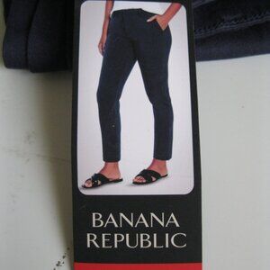 BANANA REPUBLIC Womens'  Cropped Chino Pants cotton blend Blue  8  (1248)
